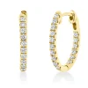 Creolen aus 750 Gold Gelbgold 32 Brillanten 0,47ct TW-SI 16,7x1,9mm