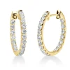 Creolen aus 750 Gold Gelbgold 36 Brillanten 1,38ct TW-SI 19,6x2,3mm