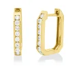 Creolen aus 750 Gold Gelbgold 16 Brillanten 0,41ct TW-SI 16,5x2,9mm