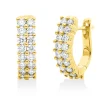 Creolen aus 750 Gold Gelbgold 36 Brillanten 1,07ct TW-SI 14,7x4,4mm