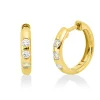 Creolen aus 750 Gold Gelbgold 6 Brillanten 0,23ct TW-SI 14,2x2,6mm