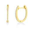 Creolen aus 750 Gold Gelbgold 62 Brillanten 0,09ct TW-SI 13,5x1mm