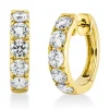 Creolen aus 750 Gold Gelbgold 10 Brillanten 1,48ct TW-SI 15,9x3,7mm