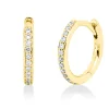 Creolen aus 750 Gold Gelbgold 26 Brillanten 0,1ct TW-SI 11,6x1,7mm