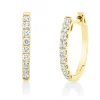 Creolen aus 750 Gold Gelbgold 18 Brillanten 0,52ct TW-SI 17,6x2mm