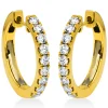 Creolen aus 750 Gold Gelbgold 18 Brillanten 0,73ct TW-SI 18,1x2,5mm