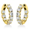 Creolen aus 750 Gold Gelbgold 18 Brillanten 3,32ct TW-SI 18,9x3,5mm