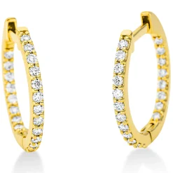 Creolen aus 750 Gold Gelbgold 40 Brillanten 0,3ct TW-SI 15,6x1,4mm