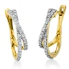 Creolen aus 750 Gold Gelbgold 52 Brillanten 0,47ct TW-SI 20,5x3,6mm