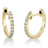 Creolen aus 750 Gold Gelbgold 20 Brillanten 0,22ct TW-SI 14,3x1,4mm