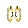 Creolen aus 750 Gold Gelbgold 36 Brillanten 0,19ct TW-SI 15,9x1,4mm