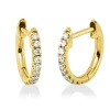 Creolen aus 750 Gold Gelbgold 20 Brillanten 0,1ct TW-SI 9,9x1,4mm