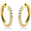 Creolen aus 750 Gold Gelbgold 22 Brillanten 0,89ct TW-SI 20x2,4mm