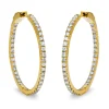 Creolen aus 750 Gold Gelbgold 74 Brillanten 1,95ct TW-SI 31,5x2,5mm