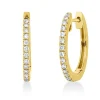 Creolen aus 750 Gold Gelbgold 28 Brillanten 0,2ct TW-SI 16,1x1,8mm