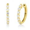 Creolen aus 750 Gold Gelbgold 14 Brillanten 0,6ct TW-SI 17,8x2,2mm