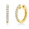 Creolen aus 750 Gold Gelbgold 18 Brillanten 0,59ct TW-SI 17,6x2mm