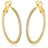 Creolen aus 750 Gold Gelbgold 116 Brillanten 0,88ct TW-VSI 32,9x1,6mm