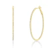 Creolen aus 750 Gold Gelbgold 108 Diamanten 0,54ct TTLB-SI 35,5x1,3mm