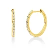Creolen aus 585 Gold Gelbgold 42 Diamanten 0,05ct TW-PI 13,4x0,8mm