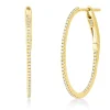 Creolen aus 750 Gold Gelbgold 102 Diamanten 0,18ct TW-SI 24,5x1mm
