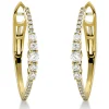 Creolen aus 750 Gold Gelbgold 38 Diamanten 0,51ct TW-SI 23,4x2,5mm