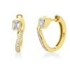 Creolen aus 750 Gold Gelbgold 20 Diamanten 0,37ct TW-SI 15,3x5,1mm