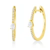Creolen aus 750 Gold Gelbgold 36 Diamanten 0,3ct TW-SI 19,1x2,9mm