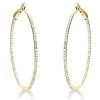Creolen aus 750 Gold Gelbgold 156 Diamanten 0,53ct TW-SI 36x1,2mm