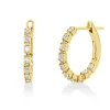 Creolen aus 750 Gold Gelbgold 38 Diamanten 0,3ct TW-VSI/SI 15,4x1,6mm