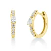 Creolen aus 750 Gold Gelbgold 16 Diamanten 0,27ct 13,3x2,2mm
