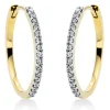 Creolen aus 585 Gold gelb/weiß 30 Brillanten 0,34ct TW-SI 20,4x1,6mm
