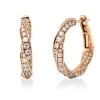 Creolen aus 750 Gold Rotgold 194 Diamanten 2,1ct TW-SI 20,2x3,9mm