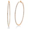Creolen aus 750 Gold Rotgold 188 Diamanten 0,74ct TW-SI 41,6x1,3mm