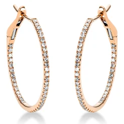 Creolen aus 750 Gold Rotgold 86 Diamanten 0,23ct TW-SI 23,4x1mm