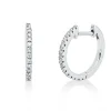 Creolen aus 750 Gold Weißgold 30 Brillanten 0,16ct TLB-SI 13,5x1,2mm