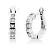 Creolen aus 750 Gold Weißgold 12 Brillanten 0,26ct TW-SI 17,7x3,9mm