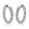 Creolen aus 750 Gold Weißgold 34 Brillanten 4,09ct TW-SI 24,2x3,2mm