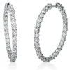 Creolen aus 750 Gold Weißgold 60 Brillanten 3,33ct TW-SI 30,3x2,5mm