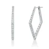Creolen aus 750 Gold Weißgold 52 Brillanten 1,41ct TW-SI 31,2x2mm