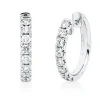 Creolen aus 750 Gold Weißgold 16 Brillanten 1,12ct TW-SI 19x3,2mm