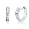 Creolen aus 750 Gold Weißgold 14 Brillanten 0,15ct TW-SI 10x2,3mm