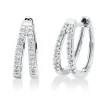 Creolen aus 750 Gold Weißgold 44 Brillanten 0,12ct TW-SI 13,3x5,8mm