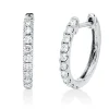 Creolen aus 750 Gold Weißgold 20 Brillanten 0,32ct TW-SI 14x1,9mm
