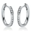 Creolen aus 750 Gold Weißgold 24 Brillanten 0,15ct TW-SI 13,3x1,8mm