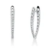Creolen aus 750 Gold Weißgold 42 Brillanten 0,56ct TW-VSI 23,3x2,6mm