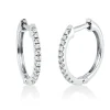 Creolen aus 750 Gold Weißgold 22 Brillanten 0,11ct W-SI 14x2,2mm