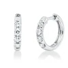 Creolen aus 750 Gold Weißgold 8 Brillanten 0,42ct W-SI 14,3x2,6mm