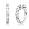Creolen aus 750 Gold Weißgold 16 Brillanten 0,59ct W-SI 17,7x2,2mm