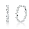 Creolen aus 585 Gold Weißgold 32 Diamanten 4,75ct F-SI 31,3x5,2mm